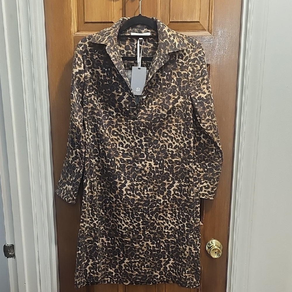 Preston & York Leopard Print Long Sleeve Dress. Size 6